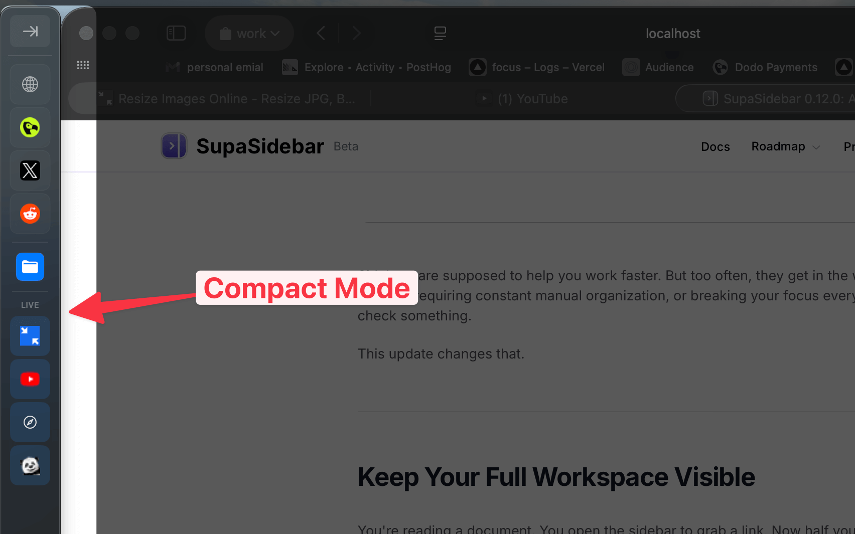 SupaSidebar 0.12.0: A Sidebar That Works With You, Not Over You