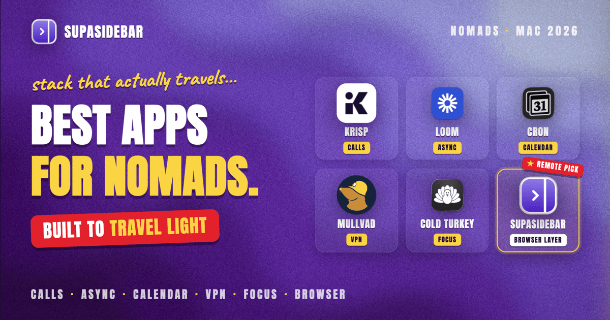 Best Mac Apps for Remote Workers and Digital Nomads in 2026