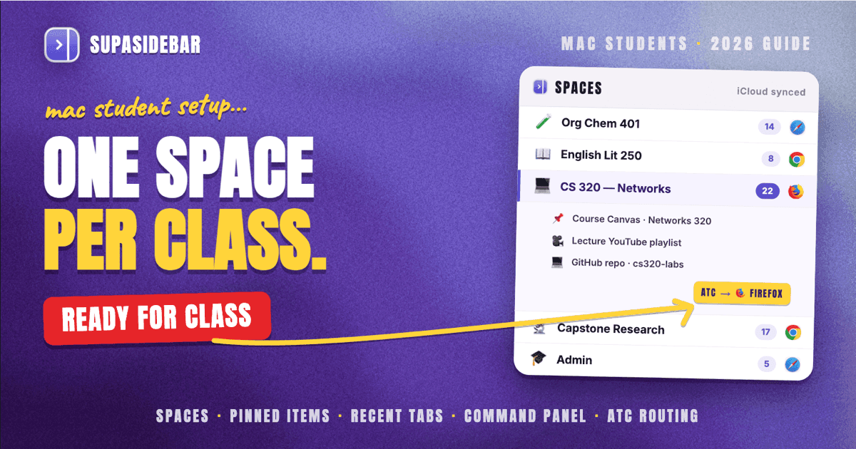 Best Browser Sidebar Setup for Students on Mac (2026)