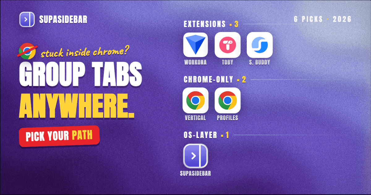 Chrome Tab Groups Alternatives: Better Ways to Group Tabs Across Every Browser (2026)