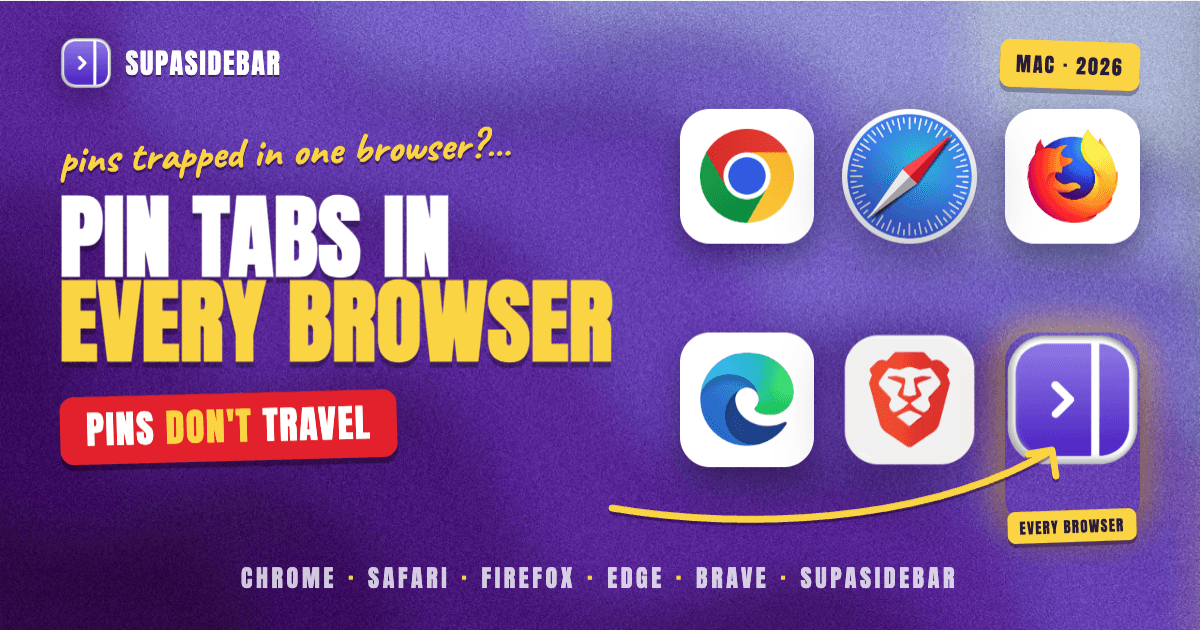 How to Pin Tabs in Every Browser on Mac (2026)