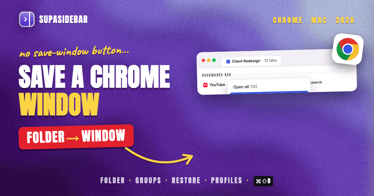 How to Save a Chrome Window with Multiple Tabs (and Restore It Later)