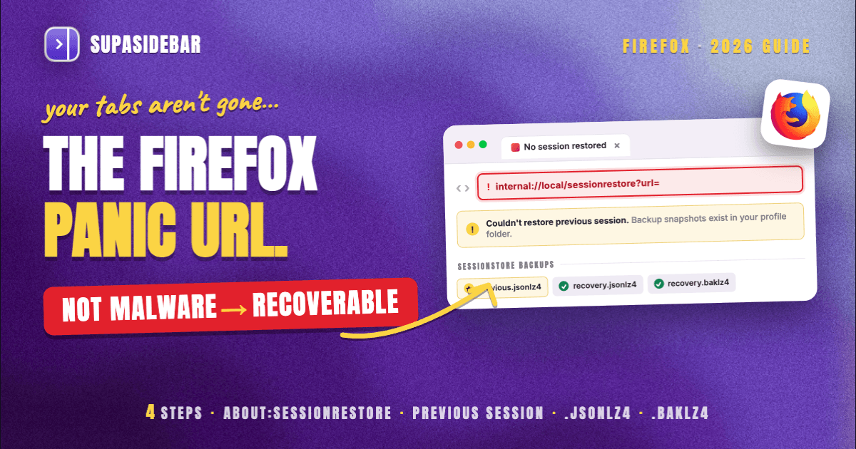 What internal://local/sessionrestore?url= Means on Firefox (And How to Recover Your Tabs in 2026)