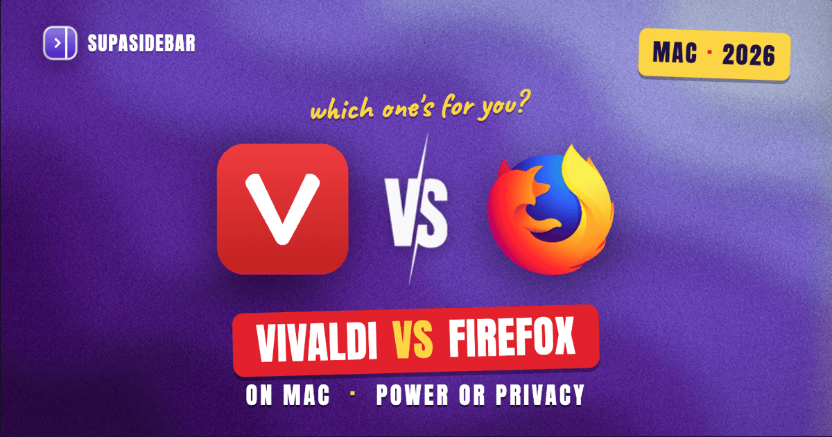 Vivaldi vs Firefox on Mac (2026): Which Browser Should You Actually Use?